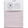 Coupon tissu imprimé Pallinou 70x100cm coton rose poudré et blanc