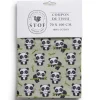 Coupon tissu imprimé panda 70x100cm coton vert, noir et blanc