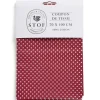 Coupon tissu imprimé pois 70x100cm coton rouge et blanc