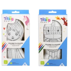 Coussin à colorier et ses 4 crayons