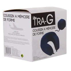 Coussin à mémoire de forme pour le cou bleu marine