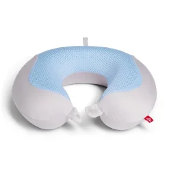 Coussin de voyage rafraîchissant bleu et gris 30x30xH10cm