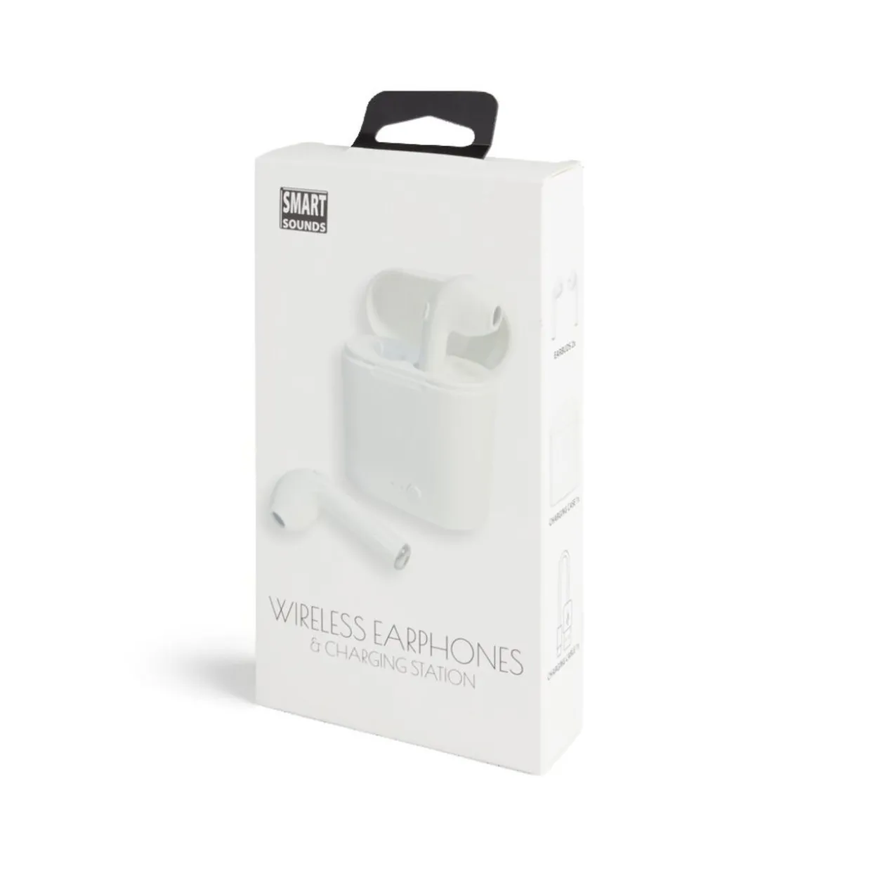 Écouteurs Bluetooth avec étui de charge blanc