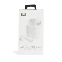 Écouteurs Bluetooth avec étui de charge blanc