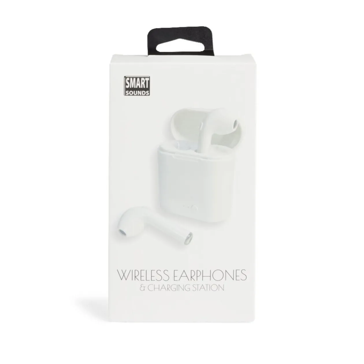 Écouteurs Bluetooth avec étui de charge blanc