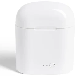 Écouteurs Bluetooth avec étui de charge blanc