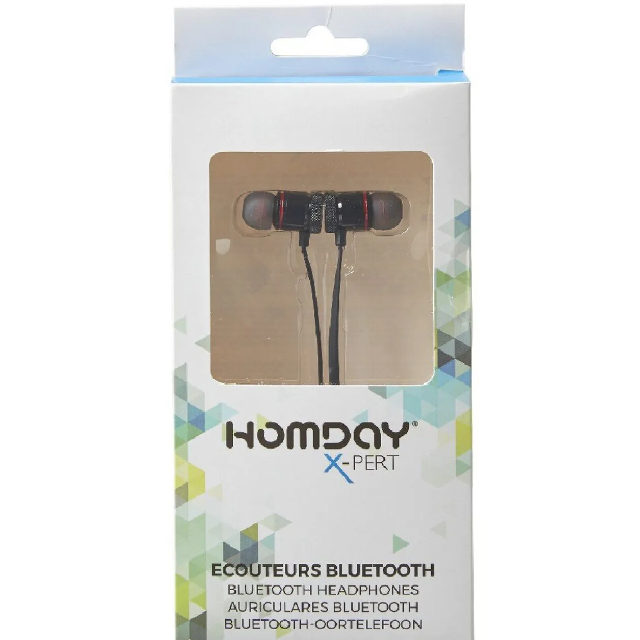 Écouteurs bluetooth Homday noir finition métal