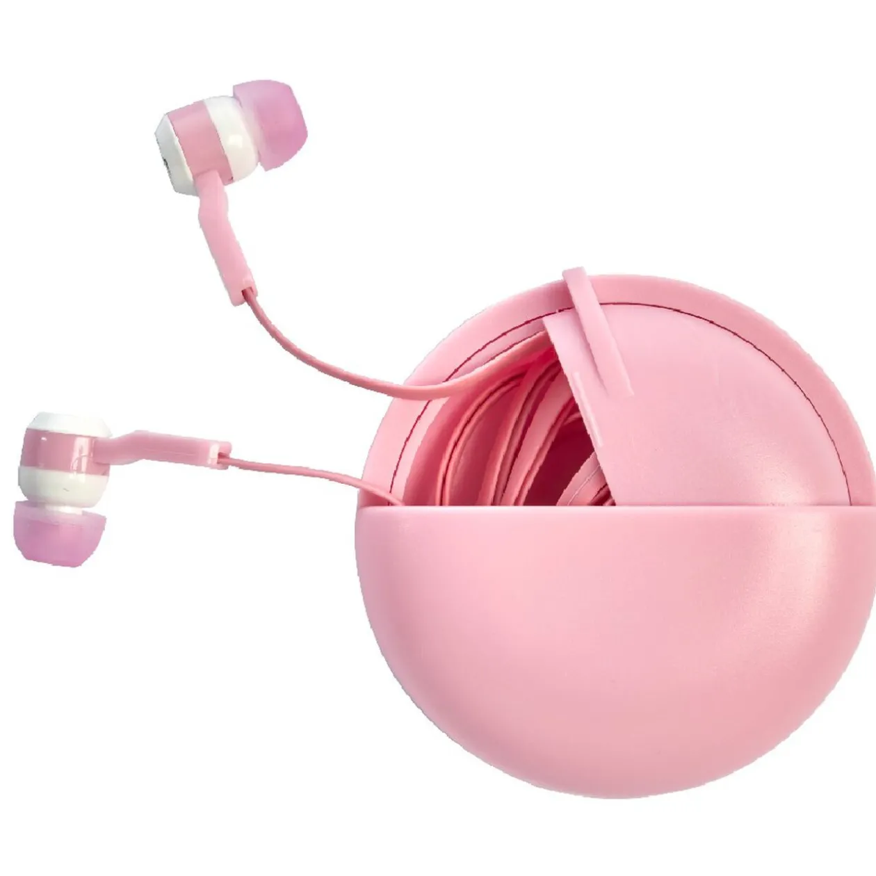 Écouteurs filaire Homday X-Pert avec boîte de rangement rose