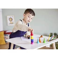 Crayon à doigt multicolore x10