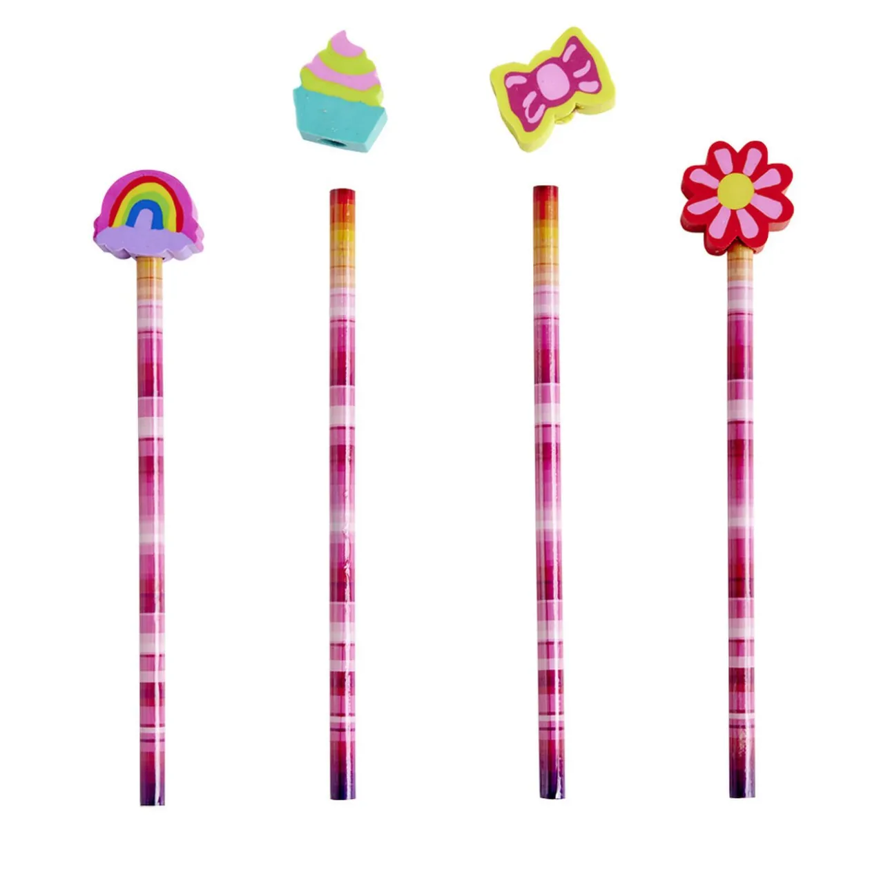 Crayon à papier avec gomme intégrée forme fantaisie L23,5cm x6