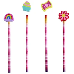 Crayon à papier avec gomme intégrée forme fantaisie L23,5cm x6