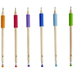 Crayon à papier HB avec grip et gomme x6