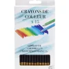 Crayon de couleur en bois x15