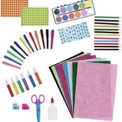 Creativ'box 58 accessoires polypropylène et bois