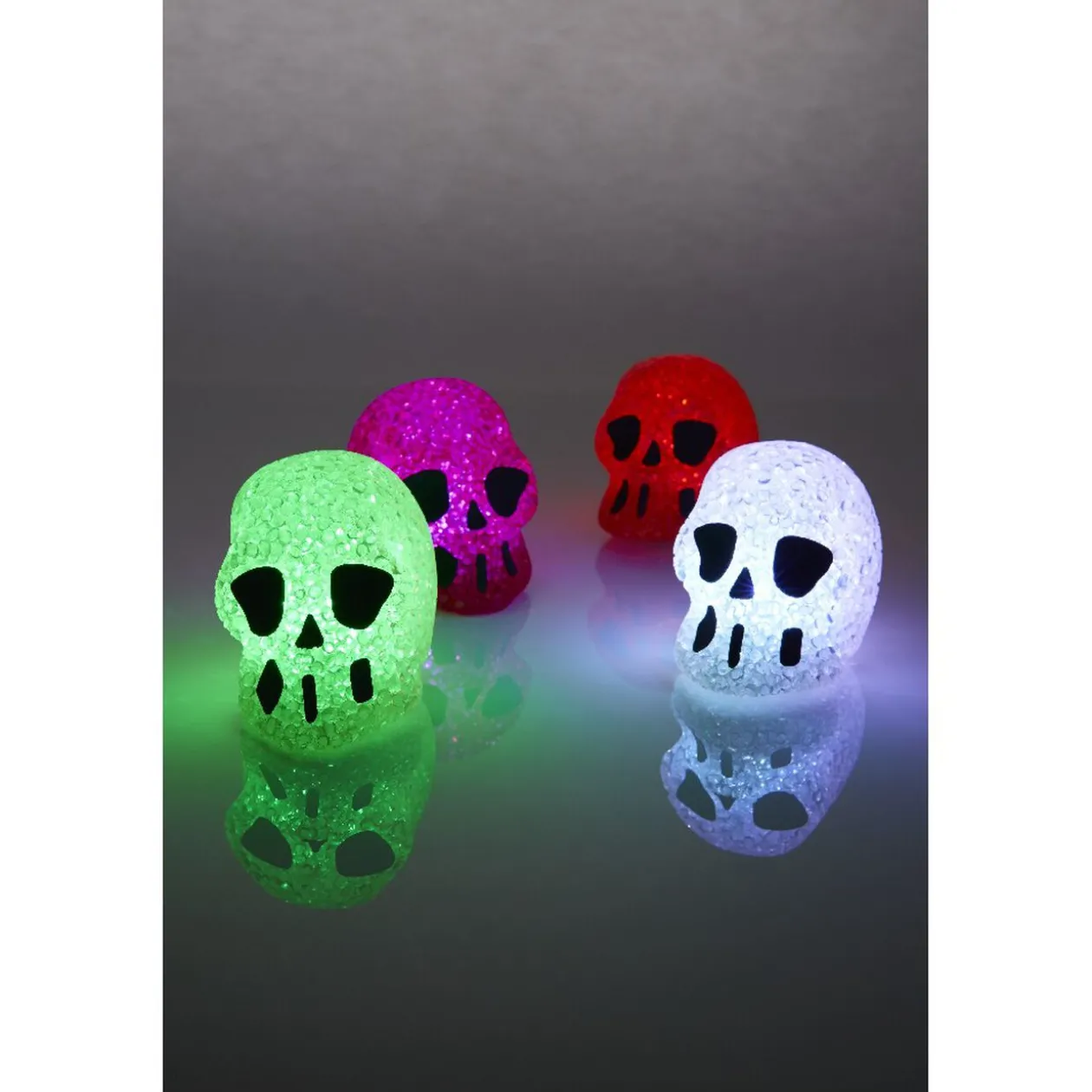 Crâne lumineux couleur changeante décoration Halloween