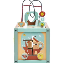 Cube d'activités 5-en-1 en bois