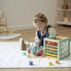 Cube d'activités 5-en-1 en bois