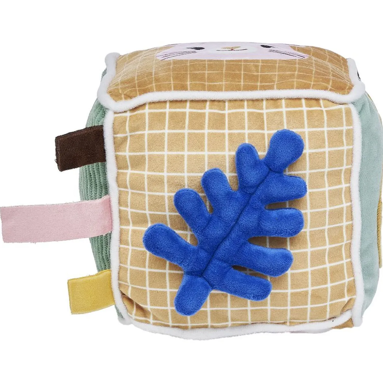 Cube d'éveil souple motif Guépard 4 activités