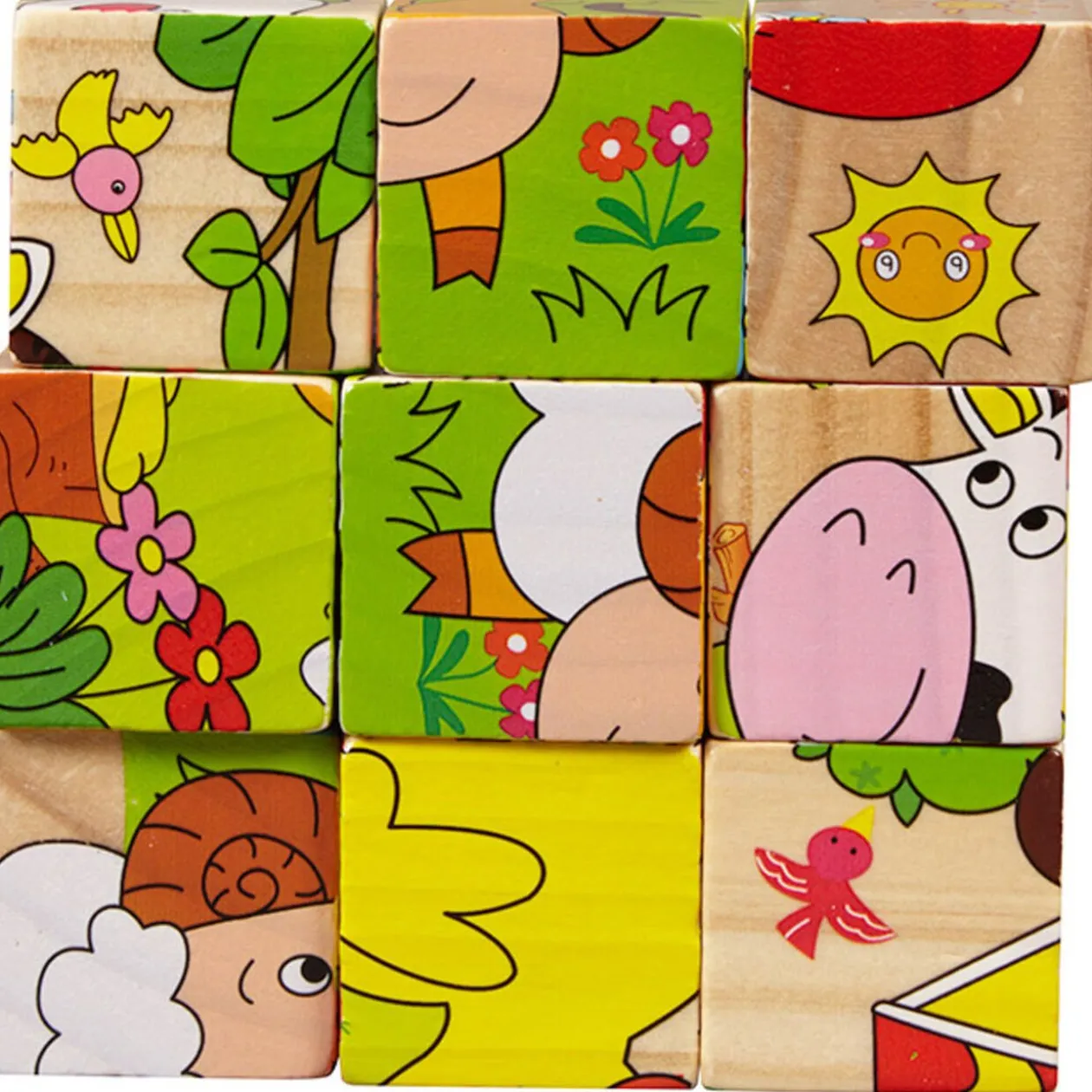 Cubes puzzle X9 en bois