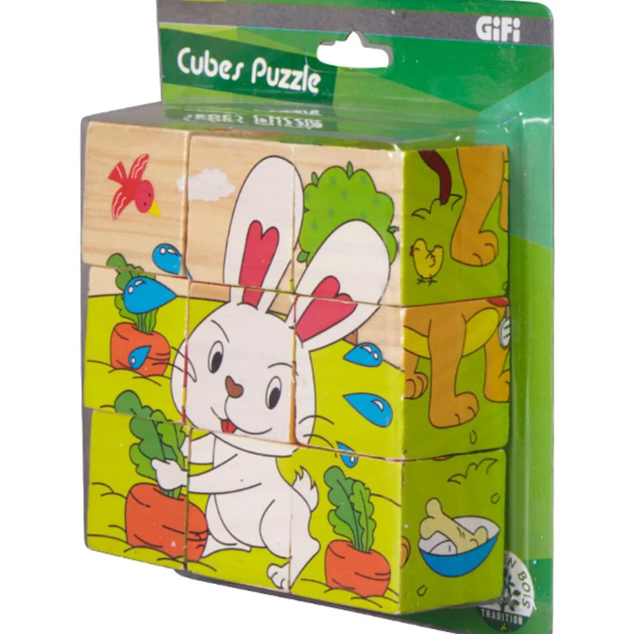 Cubes puzzle X9 en bois