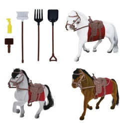 Écurie pour chevaux avec accessoires x8