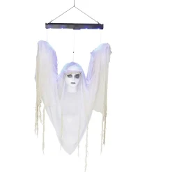 Dame blanche animée lumière et son décoration Halloween