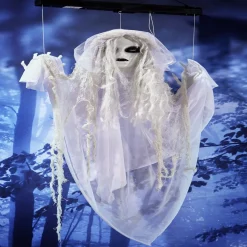 Dame blanche animée lumière et son décoration Halloween