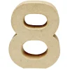 Décoration chiffre 8 papier maché à poser