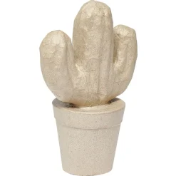 Décoration forme cactus papier maché à poser