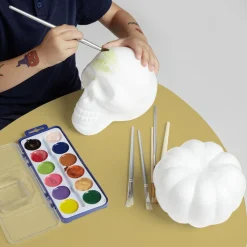 Décoration Halloween à personnaliser tête de mort ou citrouille - 2 modèles