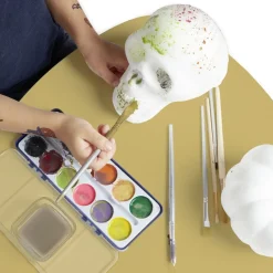 Décoration Halloween à personnaliser tête de mort ou citrouille - 2 modèles