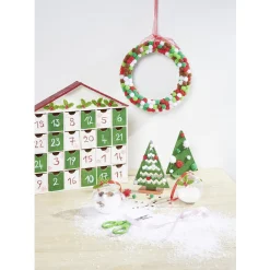 Décoration houx Noël vert et rouge x12