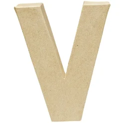 Décoration lettre V papier maché à poser