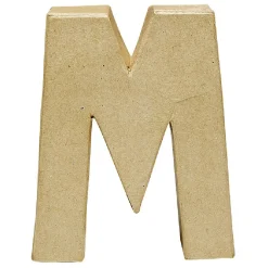 Décoration lettre W papier maché à poser