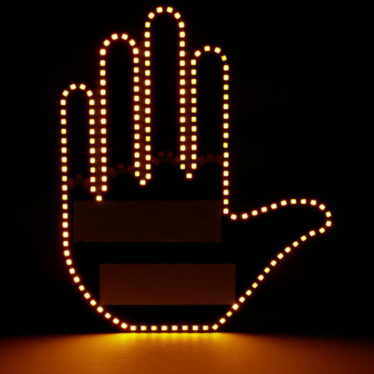 Décoration lumineuse pour arrière voiture main LED 3 positions