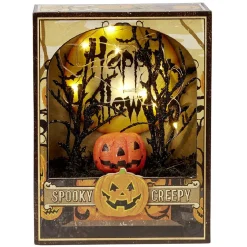 Décoration scène citrouille lumineuse Halloween