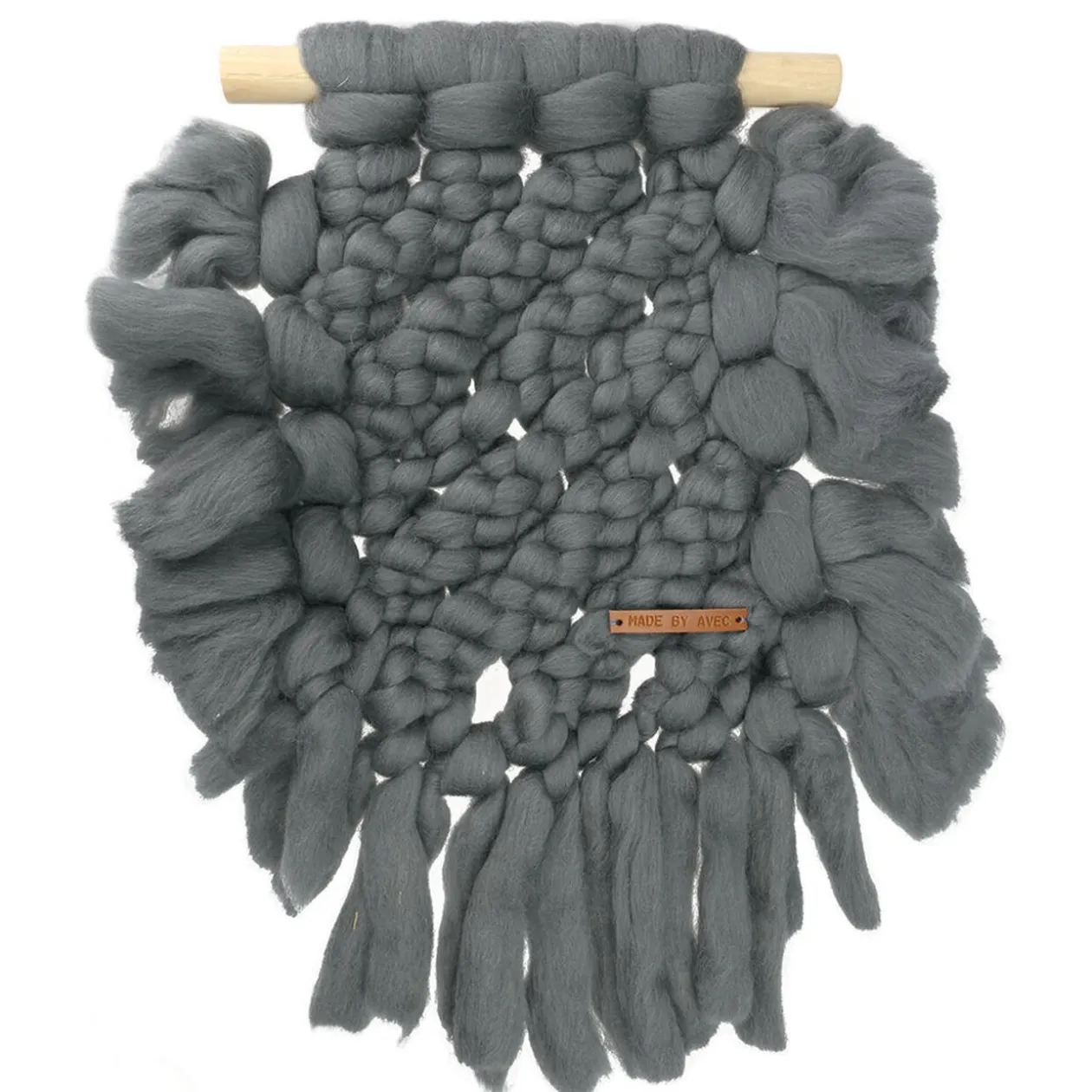 Décoration tissage mural en laine cardée à fabriquer