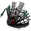 Diadème noir serpent en plastique