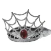 Diadème toile d'araignée argentée