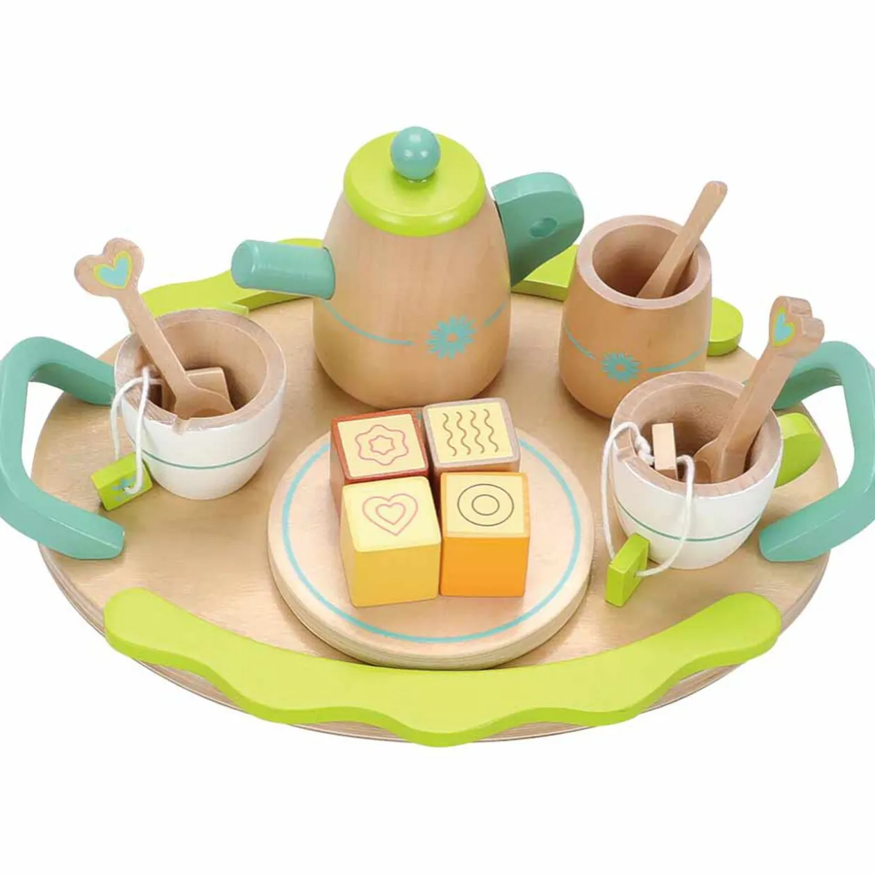 Dinette service à thé et gâteaux Storiz en bois 15 pièces
