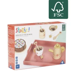 Dinette service à thé et gâteau en bois certifié FSC® Storiz