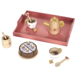 Dinette service à thé et gâteau en bois certifié FSC® Storiz