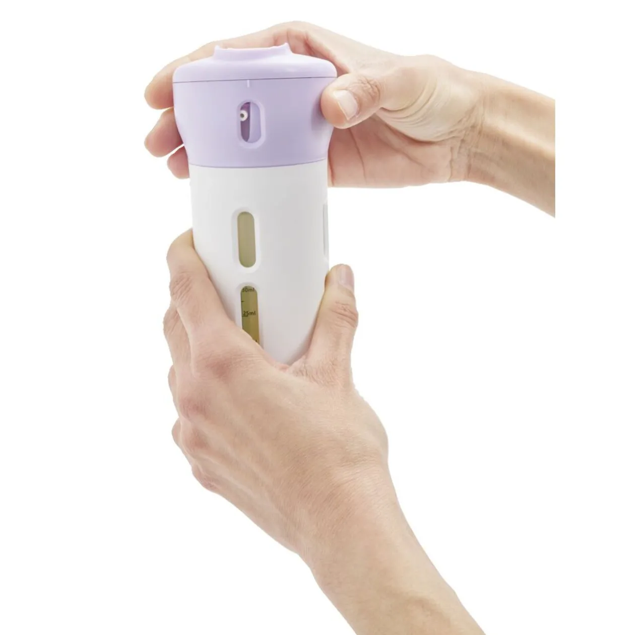 Distributeur de voyage 4-en-1 bouchon pivotant