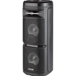 Double enceinte bluetooth à LED Party Speaker noire