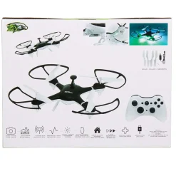 Drone radiocommandé noir et blanc avec caméra