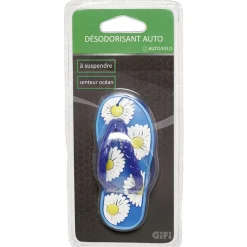 Désodorisant auto à suspendre senteur océan modèle dauphin ou tong