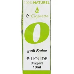 E liquide 100% naturel fraise 0mg/ml de nicotine