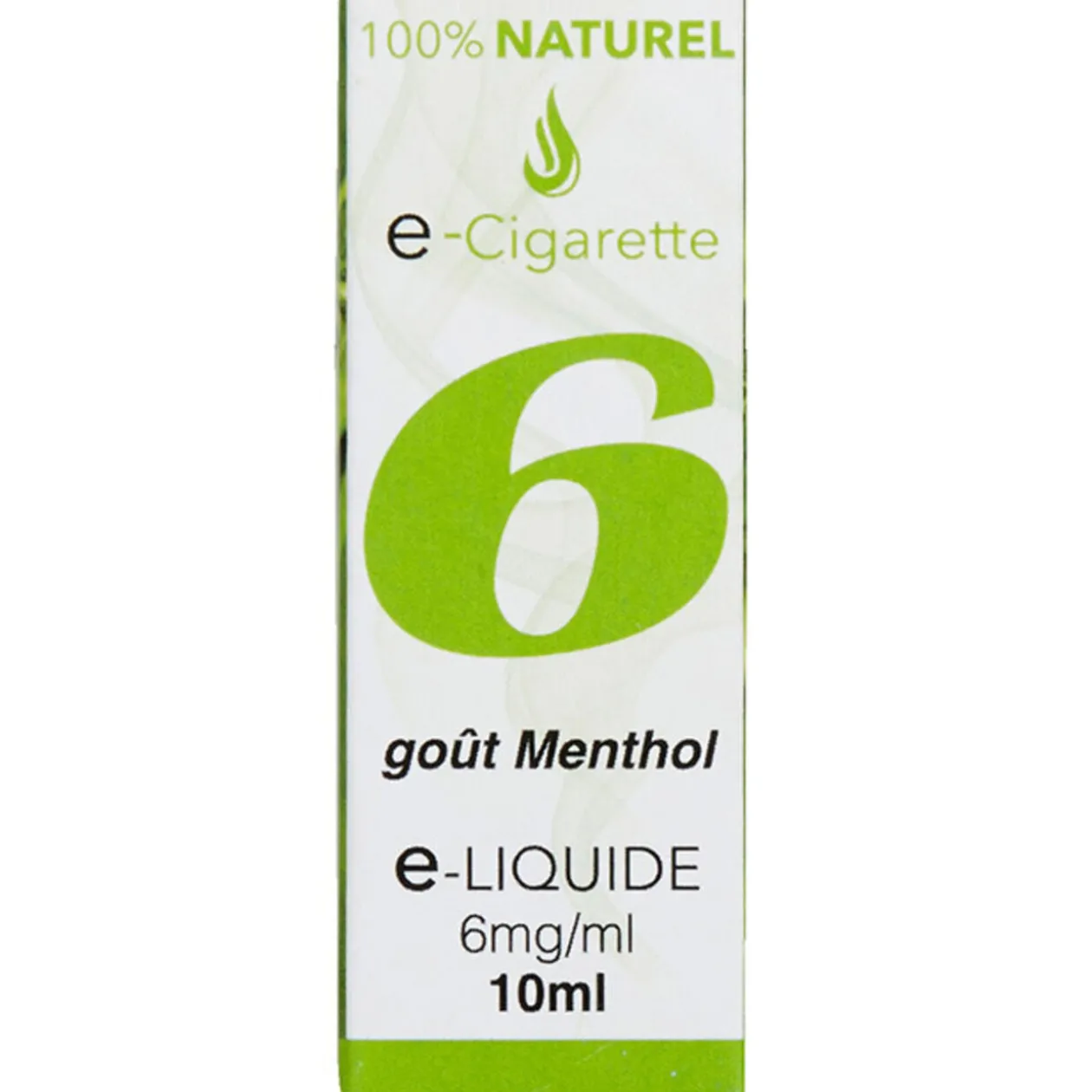 E liquide 100% naturel menthol 6mg/ml de nicotine