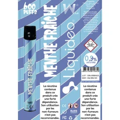 E-cigarette jetable menthe fraîche 2 ml 0.9% nicotine
