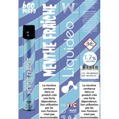 E-cigarette jetable menthe fraîche 2 ml 1.7% nicotine